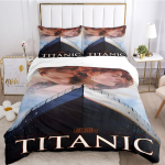 Titanic Romantiline Armastus Aastaringselt Tekikate Tekk Voodipesu Komplekt Pehme Tekikate ja Padjap&uuml;&uuml;rid Poistele &Uuml;he-/Kahe-/Queen-/King-suuruses EU Twin 135x200cm