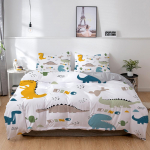 3D dinosauruste pere voodipesukomplekt lastele multifilmi tr&uuml;kitud voodikate &Uuml;ksikute poiste tekikottide komplekt &uuml;he suurusega voodiriided EU Single(135x200cm)