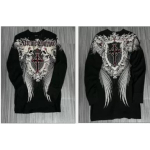 BeatStreet Y2K Gooti Harajuku Spleiss Tr&uuml;kiga Valge Pikkade Varrukatega Uus Punk Hip Hop Seksikas T-s&auml;rk Moodne Vabaaja Puuvillane L&otilde;tv Topp Unisex XS