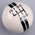 beler 6 Speed Manual Gear Shift Knob Ball Fit for Ford Mustang Shelby GT 500 Cobra MT White Car Accessories