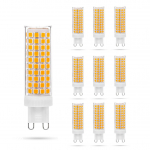 10 tk G9 LED-pirn 10W L&uuml;htri tuled AC 100V-265V 124 LED-i SMD2835 Ei v&auml;rele Keraamiline Elutoa valgustuslamp 10PCS WARM WHITE
