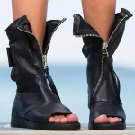UUS Must Valge Peep Toe Lame platvorm Gladiator Sandaalid Naiste Suvesaapad Naiste vabaajajalatsid Sandaalid Naised Sandalias Mujer 43 must