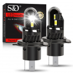 2 tk H4 LED-esitulepirni Hi/Lo valguskiir CANBUS Turbo Esituli Auto Mootorratta jaoks Super Hele U-kujuline Vasktoru Esilaterna Plug&Play 6500K Valge H4/9003/HB2 Hi/Lo
