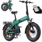 Kokkupandav elektrijalgratas ENGWE EP-2 BOOST 3.0, 250W mootor, 48V 13.5AH aku, tippkiirus 25km/h, s&otilde;iduulatus 120km, 20*4.0-tollised rehvid roheline