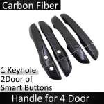Car exterior accessoires stickers Carbon Door handle cover for Honda Civic 10 FC FK FC1 FC2 FC5 FK4 FK7 2016 2017 2018 ~ Carbon 1H-2S-4D black
