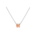 Hermes Pop H Seeria H Ripats Erksav Oranž Metall Kaelakee Naiste kaelakee H&otilde;bedane H147992FP02 Box+Shopping Bag