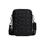 Coach Stanton 12 Klassikaline Logoga Kangas Nahast Mini &Otilde;la Crossbody Kott Meeste kotid Must CH097-SVO1U Basic Set (Bag+Dust Bag)