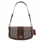 Kott Coach Andrea 24 Klassikaline logoga pandlakinnitus Nahast ja kangast kott-&otilde;lakott Keskmine Naiste kotid Tamm Vaheripruun CT767-SVS8S Basic Set (Bag+Dust Bag)