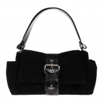 Vivienne Westwood Hazel Logo Nahast ja Puuvillasest Kandekott &Otilde;lakott Eriti Suur Naiste kotid Must 4601000GWL007EN401 Basic Set (Bag+Dust Bag)