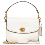 Coach Cassie 19 Logoga Volditud Nahast &Otilde;la-Crossbody Kott V&auml;ike Naiste k&auml;ekotid Valge CV437-B4HA Basic Set (Bag+Dust Bag)