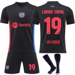 T&auml;iskasvanute ja laste jalgpallivorm MESSI 10 LAMINE YAMAL 19 OLMO 20 RAPHINHA 11 Jalgpallis&auml;rk 16 must