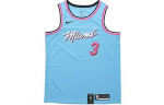 Nike Miami Heat Dwyane Wade 3 City Edition F&auml;nnis&auml;rk Hooaeg 2019-2020 S sinine
