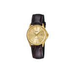 Casio Standard Vintage Seeria Lihtne Veekindel Vabaaja Osutitega Retro Kirjanduslik Kvartsmehhanism Nahkrihm Naiste kellad Kuldne LTP-1183Q-9A Regular Box,Gold Dial