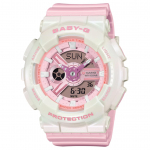 Casio BA-110 Seeria 100M Veekindel Polariseeritud Kate Vabaaja Kvartsmehhanism Vaikrihmaga K&auml;ekell Roosa sihverplaat Naiste kellad BA-110PD-4A Pink Watch Dial
