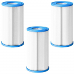 Filtrikassett basseinile T&uuml;&uuml;p A/T&uuml;&uuml;p III/T&uuml;&uuml;p C [3 tk komplektis] &Uuml;hilduv Intex Bestway Flowclear Summer Waves 10,6 x 20,3 cm Phonillico&reg; valge