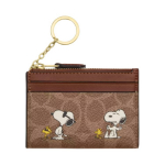 Coach X Peanuts pruun signatuuriga lukuga kaardihoidja Snoopy tr&uuml;ki ja v&otilde;tmehoidjaga igap&auml;evaseks kasutamiseks Basic Set (Bag+Dust Bag)
