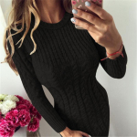Uus s&uuml;gistalvine soe kampsun Naistele Seksikas &otilde;huke Bodycon Kleit Naistele Kootud Kleit S