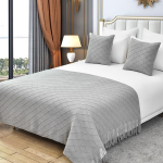1 tk voodikatted &uuml;hev&auml;rvilised tutiga voodijooksud sallid kaasaegsed voodikatted voodi jalutsile kuninganna kuningas suurus kodu kaunistamine cushion cover 1pc helehall v&auml;rv