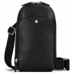Montblanc Artisan Series Heksagonaalne ViieT&auml;he Logo T&otilde;mblukuga &Otilde;lakott Crossbody Nahast Rinnakott Naiste Kotid Must 199368 Basic Set (Bag+Dust Bag)