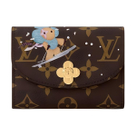 Louis Vuitton Rosalie T&auml;hekujuline Logo Klappkinnitusega Nahast Rahakott Naiste rahakott Pruun Hele-Sinine M12239 Gift Set(Basic Set+Box+Shopping Bag)