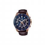 Casio EDIFICE seeria kolme osuti ja kolme n&auml;idikuga kuup&auml;evan&auml;idik retro pruun nahkrihm veekindel kell kvartsliikumine nahkrihm Jaapani EFR-552GL-2A pruun