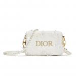 DIOR kott [Kohandatud kosmeetikakott] 811 Valmistatud Kuu Varjund Elegantne Palee Pitslilled P&auml;rl Klassikaline Tr&uuml;kis Denimkangas Varakevad Kevad Kevad valge