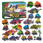 Autod Dinosaurus J&otilde;uluoote Kalender J&otilde;uluootuse T&otilde;mmatava Autoga M&auml;nguasjakomplekt Poistele Lastele Lastele T&auml;iskasvanutele Laste S&uuml;nnip&auml;evakingitus P&uuml;hadekingitus black