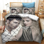 Teleri tekkikott padjap&uuml;&uuml;r The Vampire Diaries voodipesukomplekt t&auml;iskasvanud poiss t&uuml;druk magamistoa kaunistus laste kingitus &uuml;hekohaline kahekohaline suurus 70x133cm black