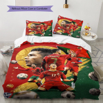 Ronaldo mustriga voodipesukomplekt Tekikate Padjap&uuml;&uuml;r Kodu kaunistus Kingitus (1 * tekikott + 2 * padjap&uuml;&uuml;ri, ilma s&uuml;damikuta) 135x200cm black