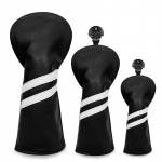 3tk veekindlad triibulised golfiklubi peakatted #1 #3 #5 puidust peakatted Driver Fairway Woods kate Pu-nahast peakatted