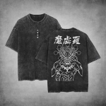 Makora Anime Jujutsu Kaisen Harajuku Vintage Pesitud T-s&auml;rk Puuvillane Meeste Streetwear &Uuml;le suurusega Naiste L&uuml;hikeste varrukatega Unisex Top S