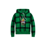 Polo Ralph Lauren Polo Bear FW22 T&auml;helogo Ruuduline Puuvillasegu Pusa Pika varrukaga Kapuutsiga dressipluus L&otilde;tv l&otilde;ige Naiste kapuutsiga dressipluusid WMPOKNINFB20394-300 XS black