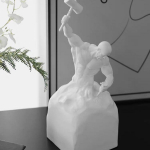 36cm Isetehtud Mehe Skulptuur Kuulsad Isetehtud Mehe Kujud Valukunst K&auml;sit&ouml;&ouml; Koduaia Dekoor Ornament Kollektsioonid valge