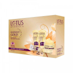 Lotus Herbals Radiant Gold Cellular Glow 5-in-1 N&auml;okomplekt | 24K kullalehtedega | Loodusliku kuldse s&auml;ra jaoks | Naistele ja meestele | K&otilde;ikidele nahat&uuml;&uuml;pidele