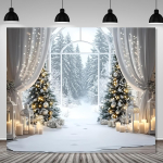 J&otilde;ulud Talvine Taust Xmas Kaunistus Taust Talvine Tausta Kaunistused Fotostuudiole Fotoboksile J&otilde;ulupeole 150X180CM