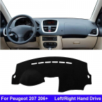 Peugeot 207 206+ Autole Sisearmatuuri Kate Armatuuri Matt Armatuurimatt Vaip Kate P&auml;ikesekaitse Padi Vaip UV-vastane Red LHD