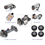 4WD Tehniline RC Auto &Scaron;assii Elektrilised Tellised Neljarattaline Komplekt IR Kaugjuhtimispuldi/M Servomootori/AA Patareikarbiga legoitud MOC-i jaoks gray