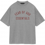 Fear of God Essentials Jersy &Uuml;mmarguse kaelusega T-s&auml;rk Tumehall Meeste Topid Hall 125BT244191F L