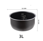 304 roostevabast terasest riisikeetja 5L siseosa Panasonic SR-MS183/SR-DG183/DF181/MG183 jaoks Keedupott Asendus Riisikeetja siseosa black