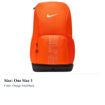 Nike Kangas seljakott Suur Unisex Oranž ja Must HM9965-819 One Size 1 must