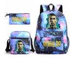 Cr7 Luo Seljakott Sporditarvikud Tr&uuml;kitud Seljakott Laste &Otilde;pilaste Koolikott &Otilde;lakott Pinalikott Kolmeosaline Komplekt Backpack