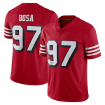 San Francisco 49ers NFL Jalgpallis&auml;rk McCaffrey 23 Bosa 97 Tikitud Meeste Meeskonna Spordir&otilde;ivad Red 97