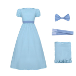 Peter Pan Wendy Darling Cosplay Kleit T&uuml;drukutele Piimasiidist Kangast Comic Con Kost&uuml;&uuml;mideks 110 gray