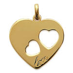 Les Tr&eacute;sors De Lily [C6356] - Pendentif Plaqu&eacute; Or 'Love' dor&eacute; - 20x20 mm kuld