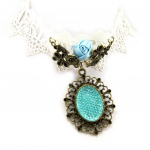 Les Tr&eacute;sors De Lily [K6581] &ndash; disainer choker 'Courtisanes' elevandiluu t&uuml;rkiissinine (pits) t&uuml;rkiissinine