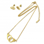Les Tr&eacute;sors De Lily [P4900] &ndash; kuldne  Love  kaelakee + teraspandlad kuld