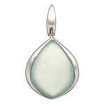 Les Tr&eacute;sors De Lily [Q9287] - Pendentif Argent 'Meghan' agate aqua argent&eacute; (rhodi&eacute;) - 20x18 mm t&uuml;rkiissinine