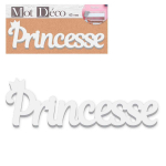 Les Tr&eacute;sors De Lily [Q6560] - 3D puidust dekoratiivs&otilde;na 'Princess' valge - 45x14x1. 5 cm valge