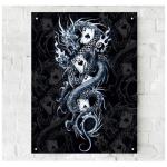 Les Tr&eacute;sors De Lily [Q7122] - Plaque m&eacute;tal r&eacute;tro '8 ball' dragon - 40x30 cm must