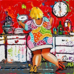 Teemanttikandid K&ouml;&ouml;k naine ise Teemantmaaling Teemanttikandid 30x30CM